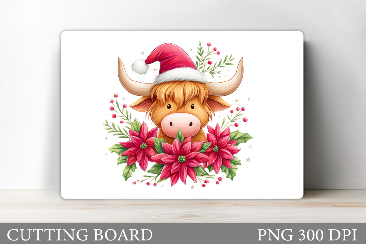 Christmas Cow Cutting Board. Christmas Cutting Board