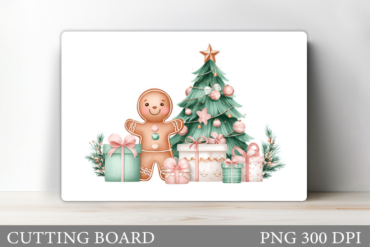 Gingerbread Cutting Board. Christmas Cutting Board Design