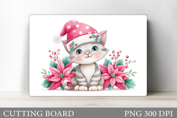 Christmas Cat Cutting Board. Christmas Cutting Board Design