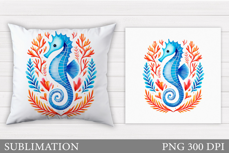 Seahorse Pillow Sublimation. Seahorse Sublimation