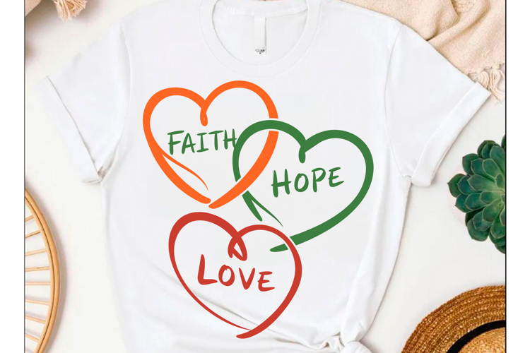 Faith Hope Love SVG, Christian SVG PNG