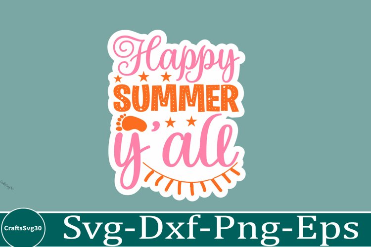 Summer sticker svg design Beach quotes Funny summer
