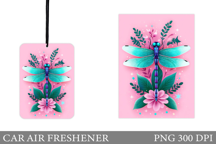 Dragonfly Car Air Freshener. Dragonfly Sublimation