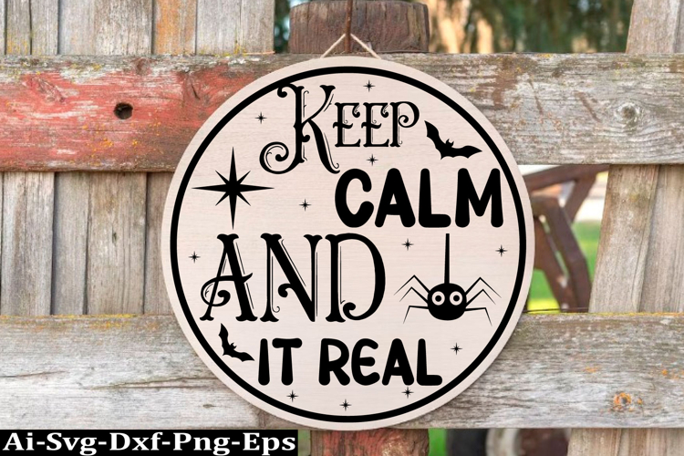 Halloween round sign svg design and Halloween quotes