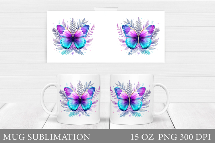 Butterfly Mug Design. Butterfliy Mug Sublimation