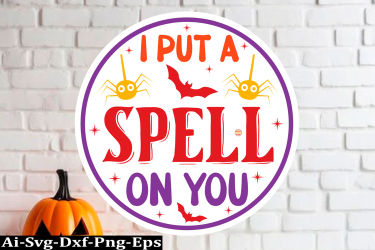 Halloween round sign Svg Design,Halloween Quotes Spooky Hall