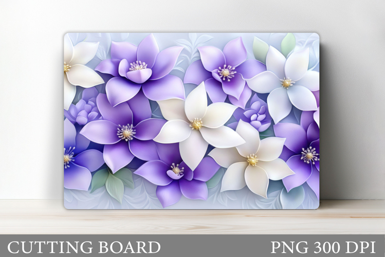 Flowers Cutting Board. Floral Cutting Board Sublimation