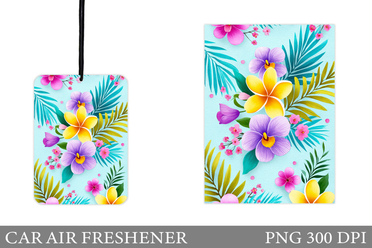 Floral Car Air Freshener. Flowers Car Air Freshener Design