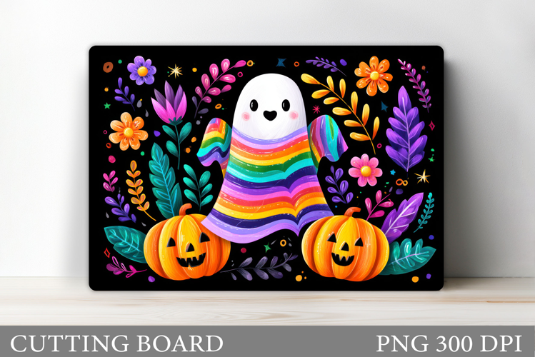 Ghost Cutting Board Sublimation. Halloween Cutting Board