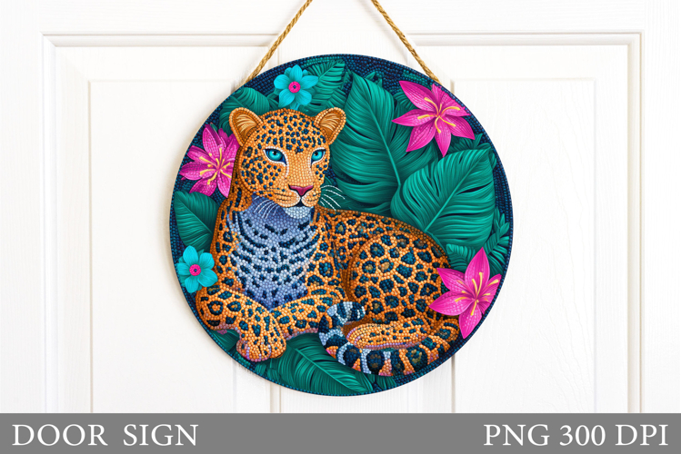 Leopard Door Sign Design. Leopard Sublimation