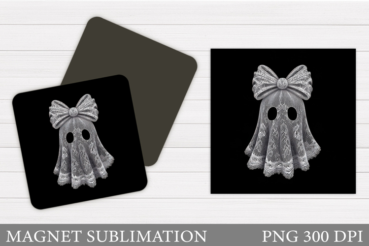 Halloween Ghost Magnet Design. Cute Ghost Sublimation