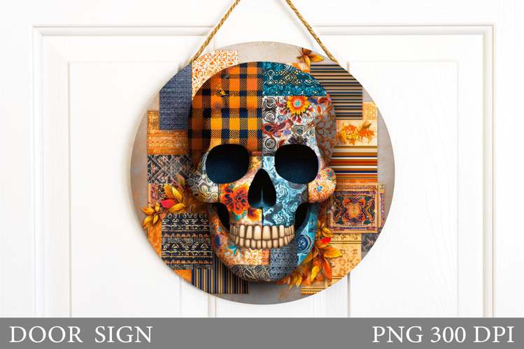 Halloween Skull Door Sign. Halloween Door Sign Design