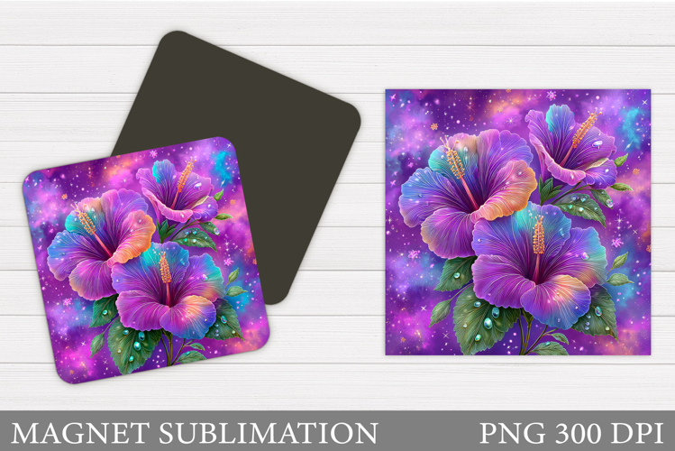 Tropical Flowers Magnet. Flowers Magnet Sublimation
