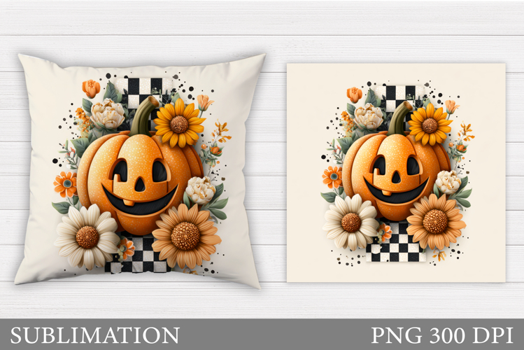 Halloween Pumpkin Pillow. Halloween Pumpkin Sublimation