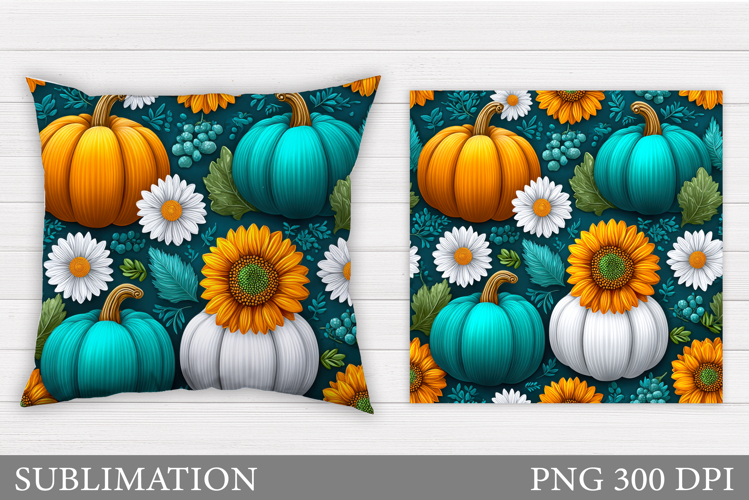 Fall Pumpkin Pillow Design. Fall Pillow Sublimation