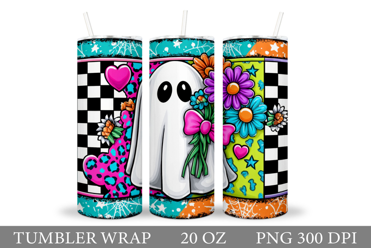 Ghost Tumbler Sublimation. Halloween Tumbler Design