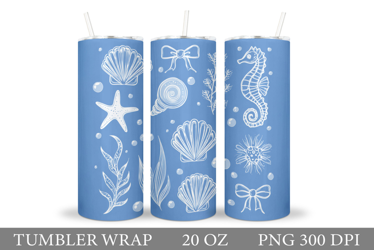 Sea Tumbler Sublimation. Sea Animals Tumbler Design
