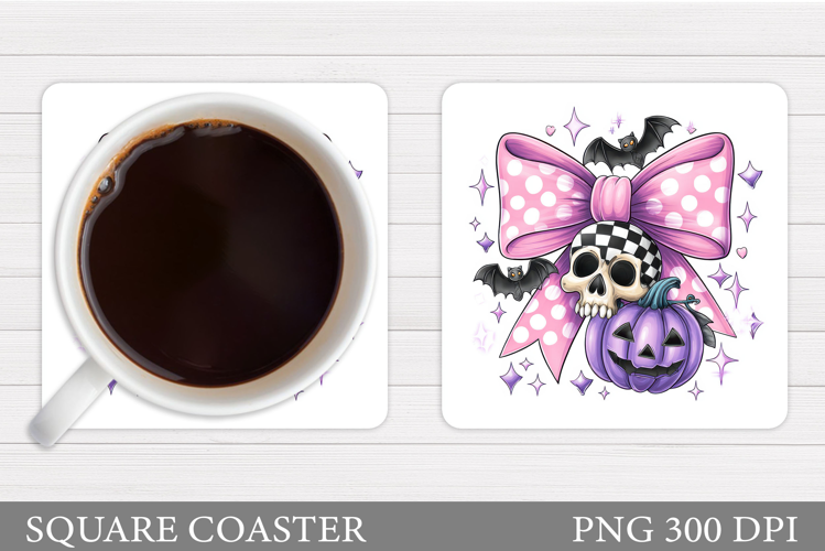 Halloween Coaster Design. Halloween Skull Coaster Design