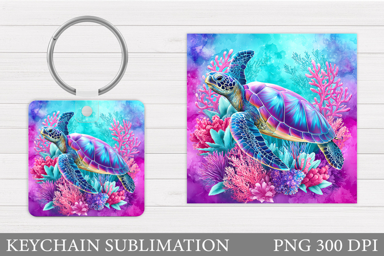 Turtle Keychain Sublimation. Sea Turtle Sublimation