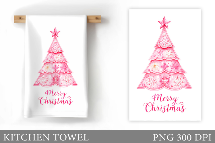 Christmas Tree Kitchen Towel. Christmas Deer Kitchen Towel