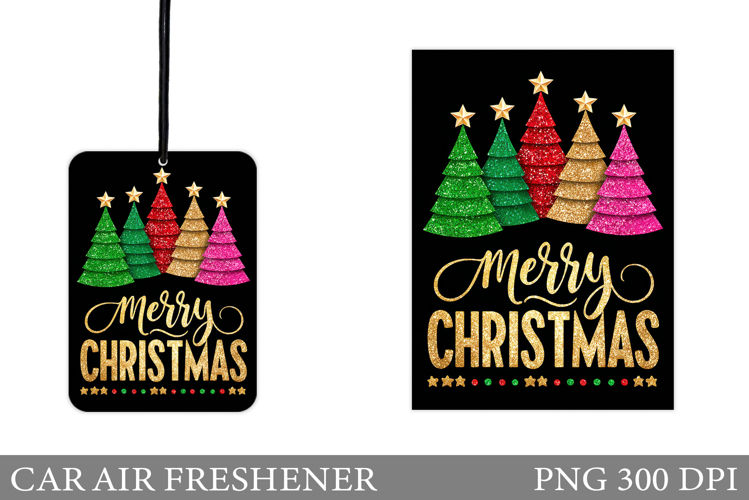 Merry Christmas Car Air Freshener. Winter Car Air Freshener