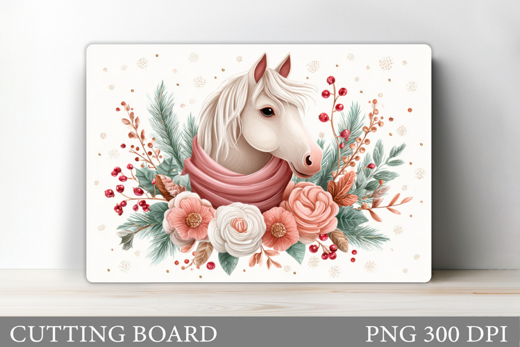 Christmas Horse Cutting Board. Christmas Cutting Board