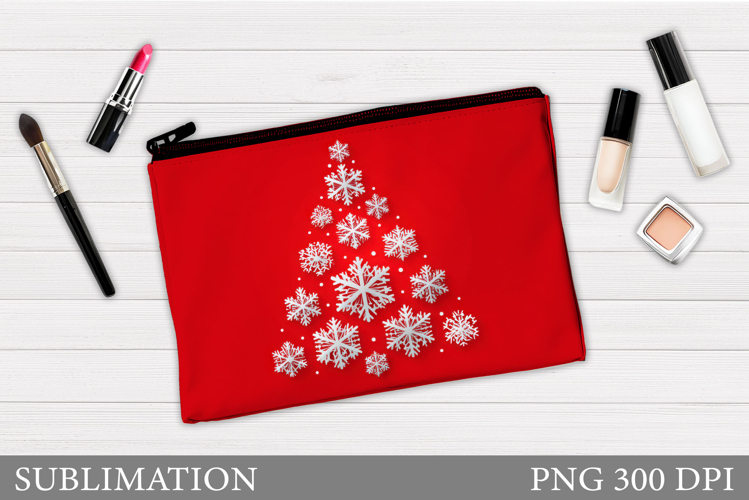 Christmas Cosmetics Bag. Christmas Tree Makeup Bag Design