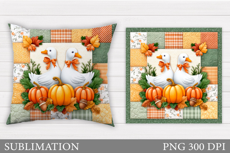 Fall Goose Pillow Sublimation. Fall Pillow Design