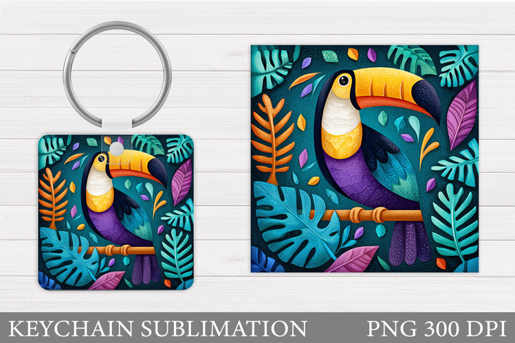 Toucan Keychain Design. Toucan Sublimation
