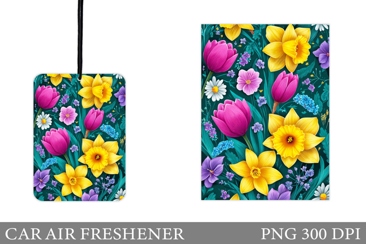 Floral Car Air Freshener. Flowers Car Air Freshener Design