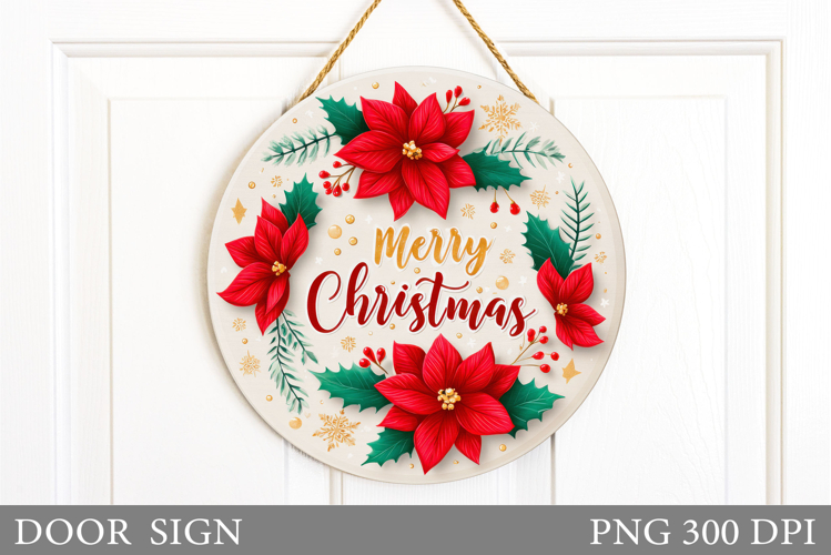 Christmas Door Sign Design. Merry Christmas Door Sign