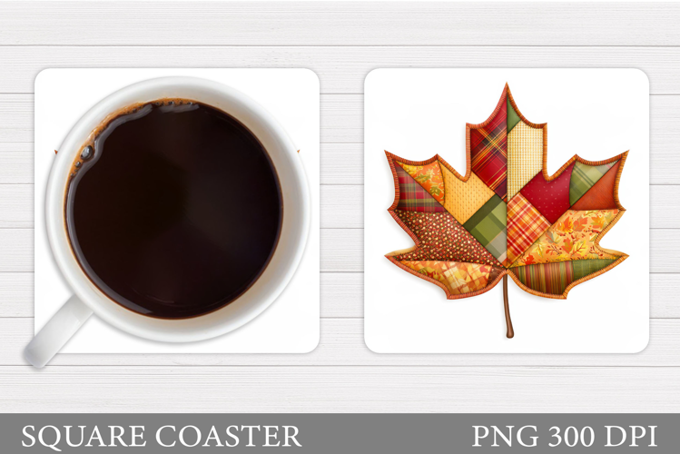 Fall Leaf Coaster Design. Fall Coaster Sublimation