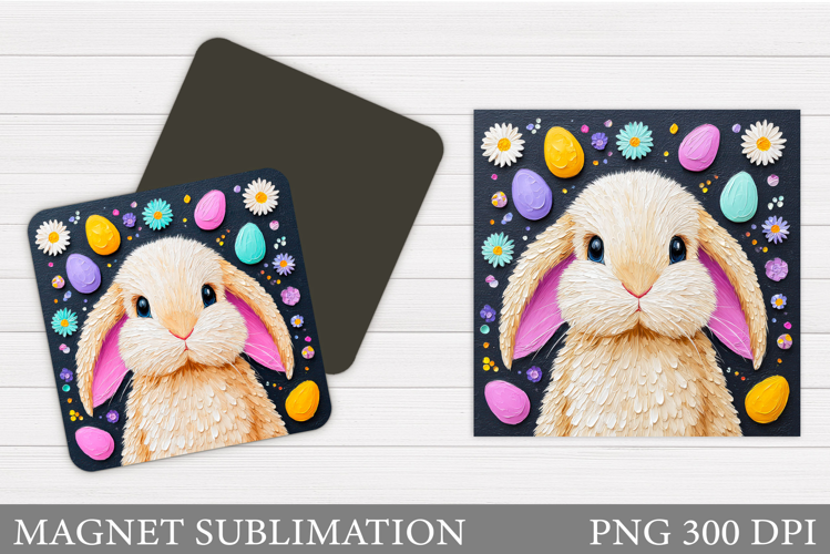 Easter Bunny Magnet Design. Easter Magnet Sublimation