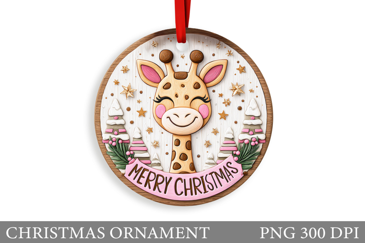 Cute Giraffe Christmas Ornament. Christmas Ornament Design