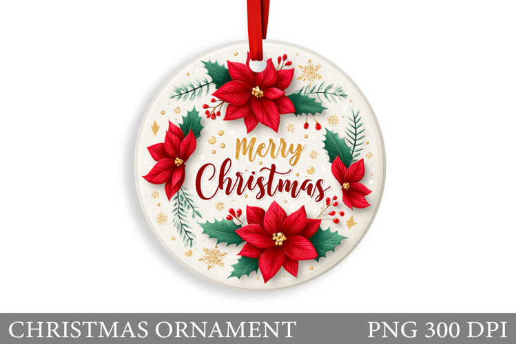 Christmas Ornament Sublimation. Winter Christmas Ornament