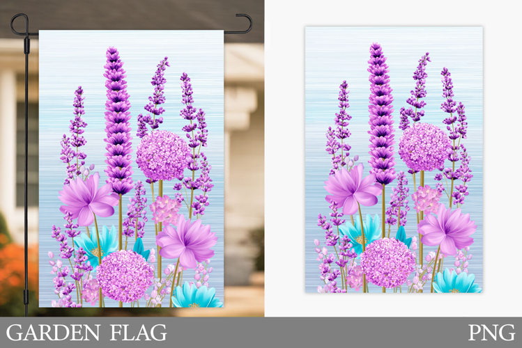 Wildflowers Garden Flag. Floral Garden Flag Sublimation