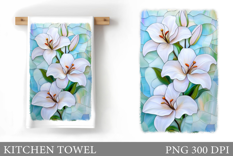 Flowers Kitchen Towel. Floral Kitchen Towel Design