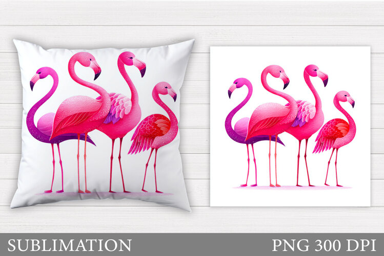 Flamingo Sublimation. Flamingo Pillow Sublimation example image 1