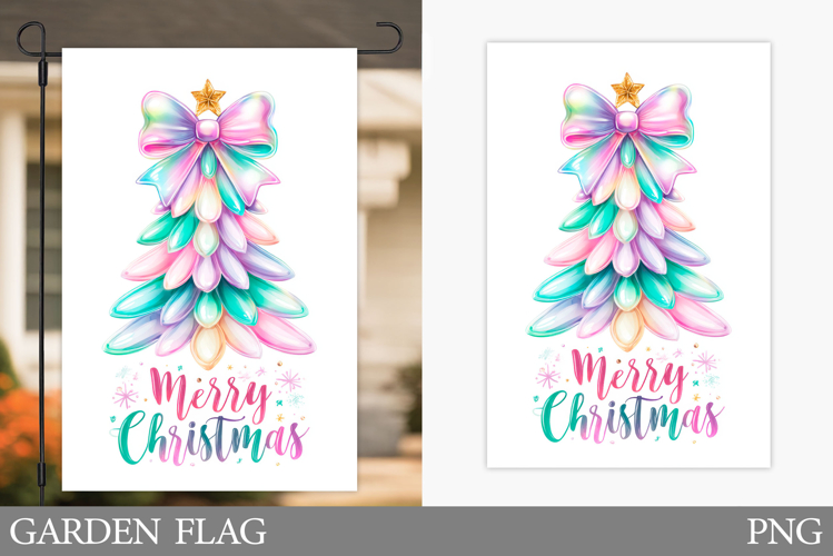 Christmas Tree Garden Flag. Christmas Garden Flag Design