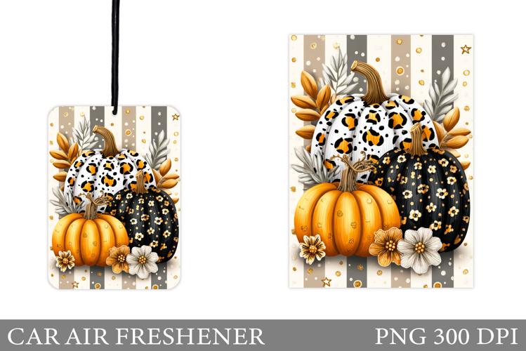 Fall Pumpkin Car Air Freshener. Fall Sublimation
