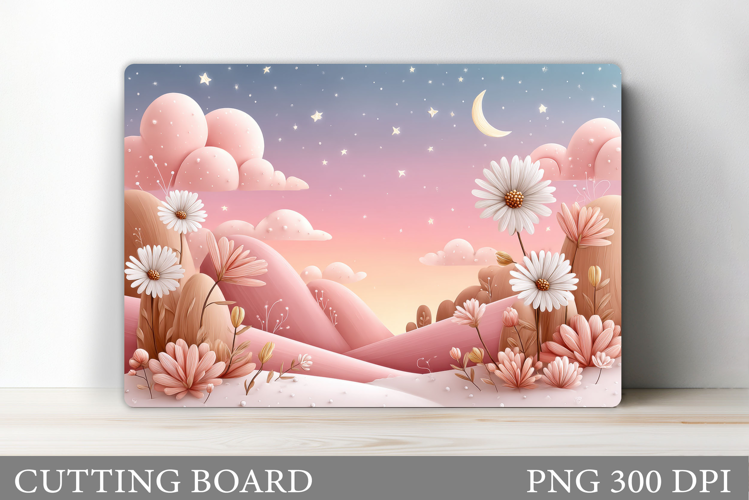 Wildflowers Cutting Board. Flowers Cutting Board Sublimation