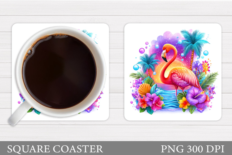 Flamingo Coaster Design. Flamingo Sublimation