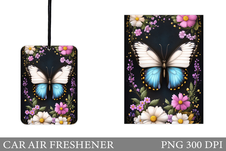 Butterfly Car Air Freshener Design. Butterfly Sublimation
