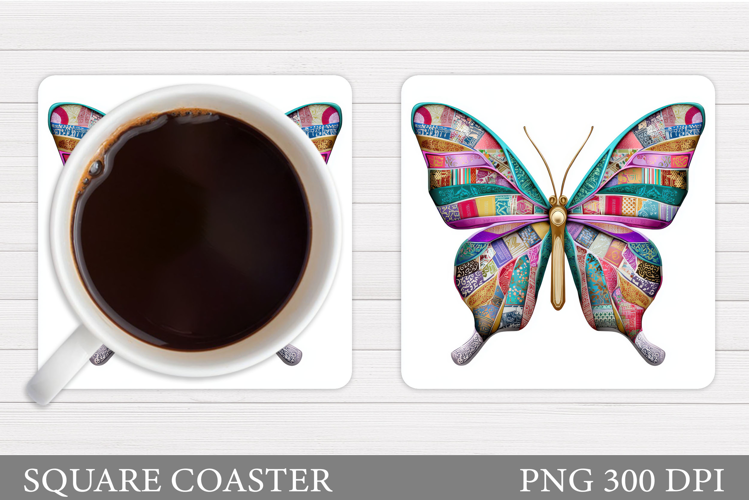 Butterfly Coaster Design. Butterfly Sublimation