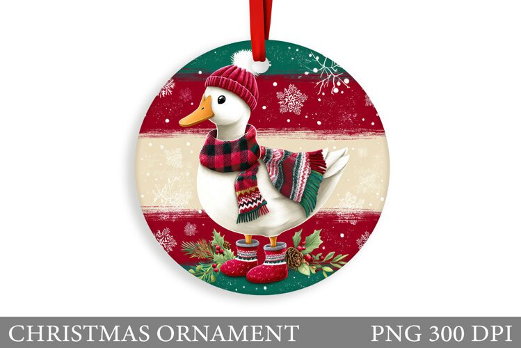 Goose Christmas Ornament. Christmas Ornament Sublimation example image 1