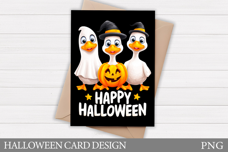 Halloween Goose Card Design. Halloween Card Printable