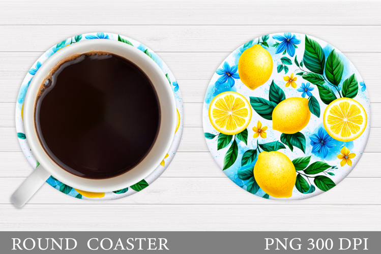 Lemons Coaster Design. Lemons Sublimation