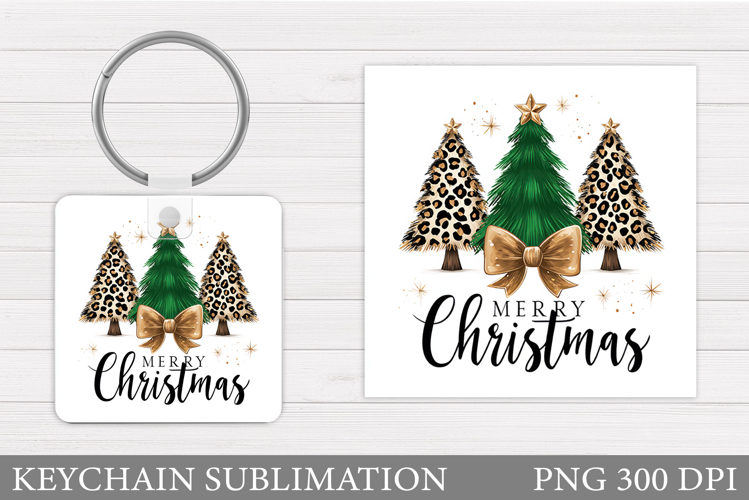 Merry Christmas Keychain. Christmas Keychain Design