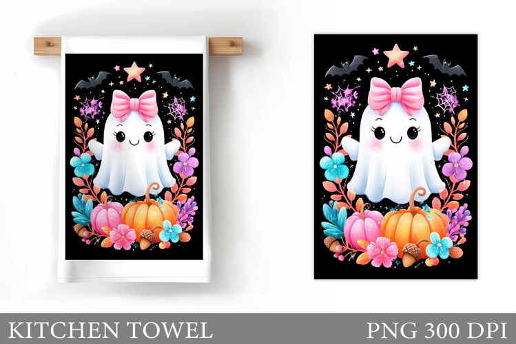 Cute Ghost Garden Flag. Halloween Garden Flag Design