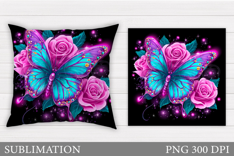 Butterfly Pillow Design. Butterfly Sublimation